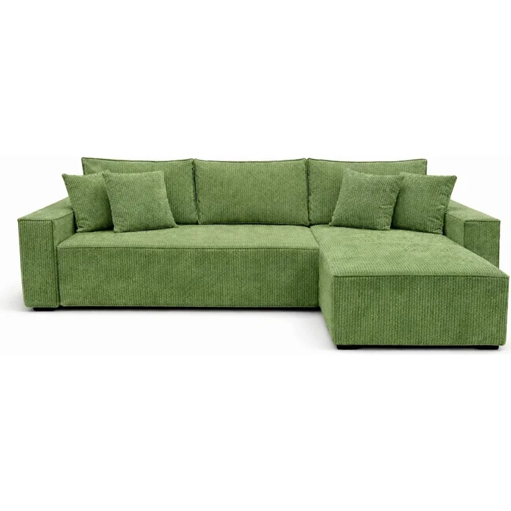 KRISAN MÖBEL Ecksofa EDEN in Olivengrün 235 x 75 x 144 cm, modernes Ecksofa mit Schlaffunktion Links und Rechts montierbar – Bild 1