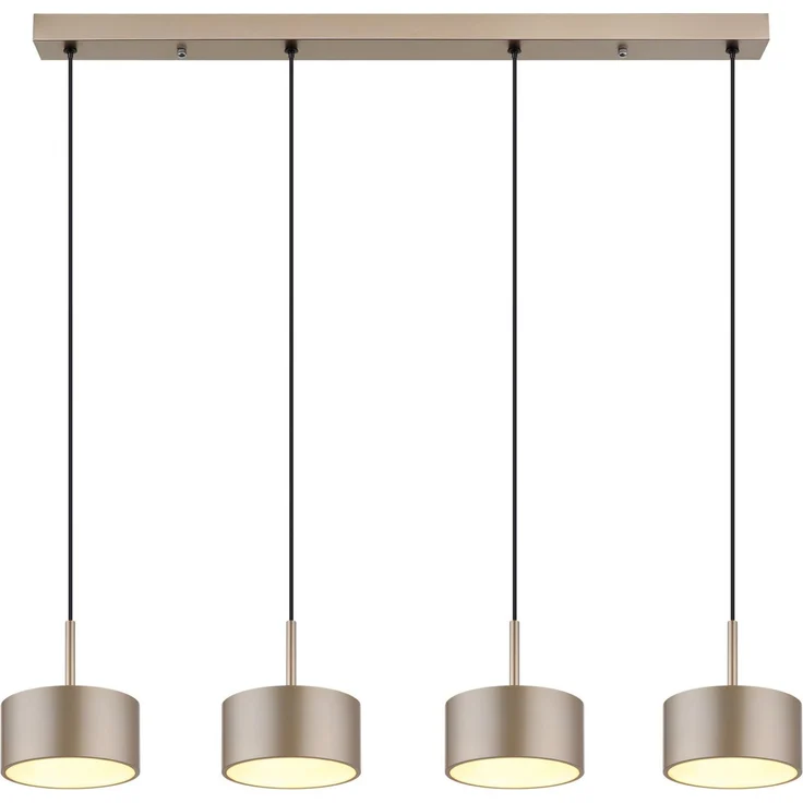 GLOBO LIGHTING Pendelleuchte GLOBO Lighting Hängeleuchte RAYMOND LBH 86x15x150 cm schwarz, Warmweiß – Bild 2