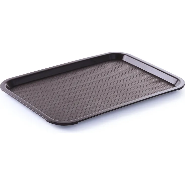 HENDI Serviertablett, Tablett, Temperaturbeständig bis 80°C, Fastfood, Polypropylen, 305x415 mm, Braun