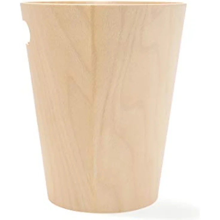 Umbra Woodrow Abfalleimer – Zweifarbiger Holz Papierkorb für Büro, Badezimmer, Wohnzimmer und Mehr, 7,5l Fassungsvermögen, Natur, – Bild 10