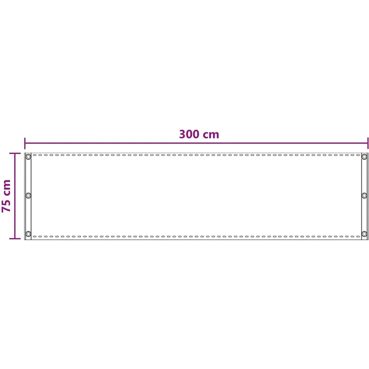 vidaXL Balkonsichtschutz Rechteckig 75 x 300 cm HDPE und Aluminium 4003244 – Bild 5