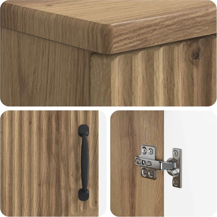 vidaXL 2-teiliges Badezimmer Schrank Set HOORN Artisan-Eiche 3417638 – Bild 6