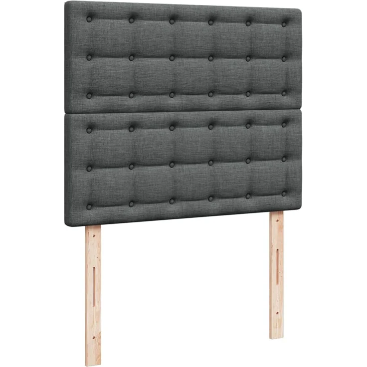 vidaXL Boxspringbett mit Matratze Dunkelgrau 120x200 cm Stoff 3293562 – Bild 9
