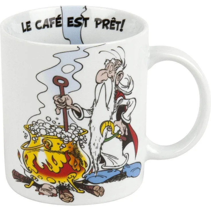 Könitz Asterix Le café est prêt Becher, Tasse, Kaffeetasse, Porzellan, Miraculix, Weiß, 300 ml, 11 1 002 2057
