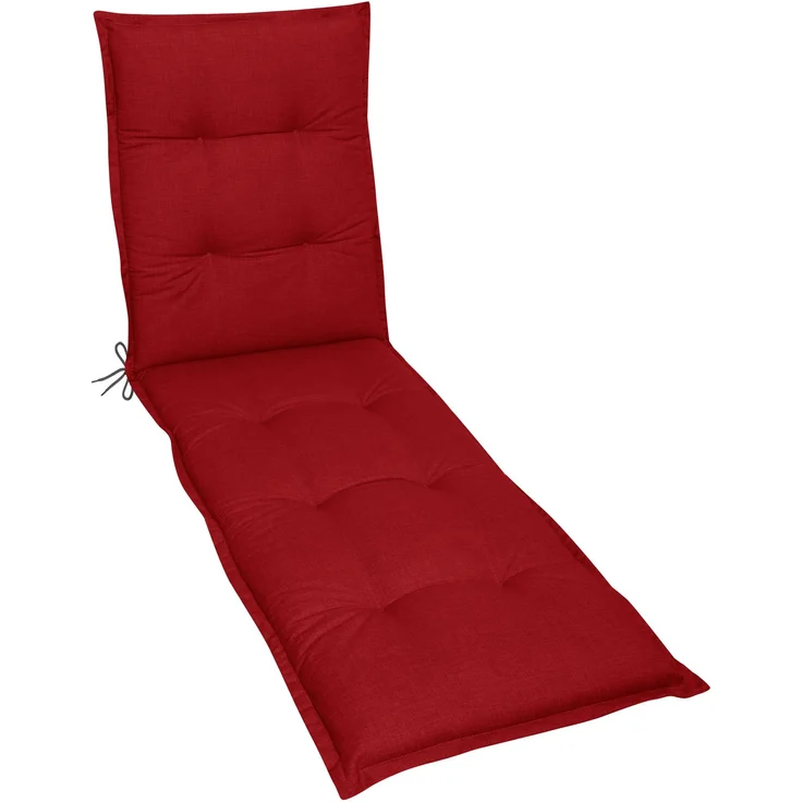 Gardissimo PREMIUM Rollliegenauflage Gartenliege Auflage Kissen rot – Bild 1