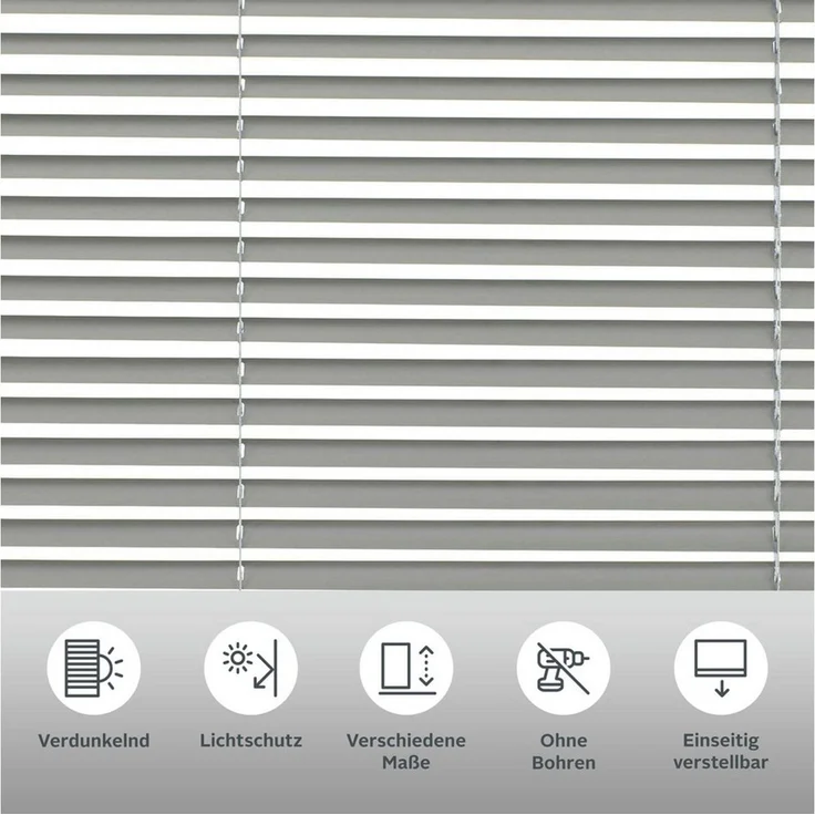 OTTO home Jalousie Aluminium-Jalousie zum Klemmen, ohne Bohren, freihängend, Bestseller mit über 900 4,5-Sterne-Bewertungen, mit Klemmhalter – Bild 2