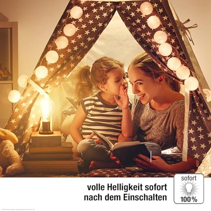 hellum E27 Glühbirne LED mit 2,5 Watt und 250 Lumen, Glühbirne E27 LED warmweiss mit 2700 Kelvin, LED Birne matt, Leuchtmittel Ersatz für 25 Watt Glühbirne E27, G40 LED Birne 209204 – Bild 5