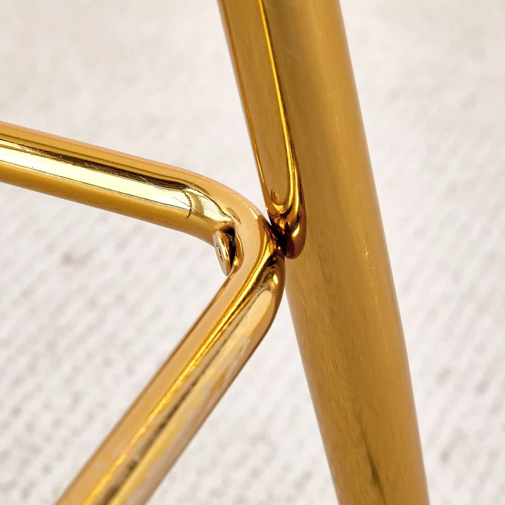 2er-Set Barhocker mit transparenten Lehnen, Goldgestell, Hochstuhl – für Café, Wohnzimmer und Thekenbereich--Gold, Transparent--96.5x33x38cm--YOUDENOVA – Bild 5