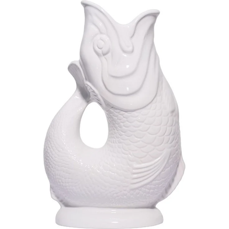 Gluckigluck Wasserkaraffe, (Original Gluggle Jug aus England), mit Gluckergeräusch, handgefertigt, ikonisches Fisch-Design, 1,2 L – Bild 1