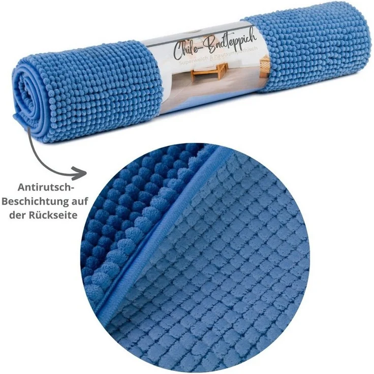 liebling Badematte Badteppich, Fußbodenheizung geeignet, in 3 Größen, Polyester, rechteckig, Antirutsch-Beschichtung, starke Saugfähigkeit, Öko-Tex zertifiziert – Bild 2