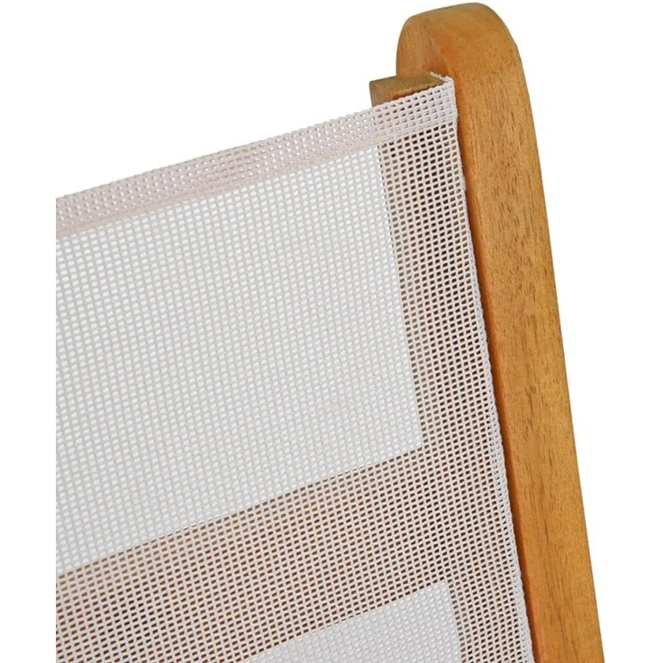 Estexo 2er Set Garten-Klappstuhl, Akazienholz natur / Textil weiß, 54 x 56 x 90 cm – Bild 5