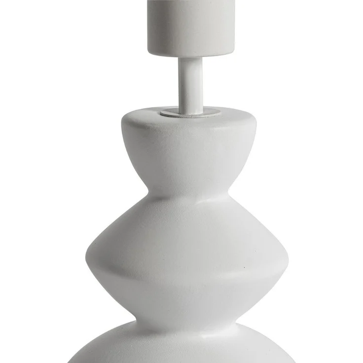 Qazqa Tischleuchte Alisia, ohne Leuchtmittel, E27, Weiß, Design, Keramik, 1-flammig – Bild 2