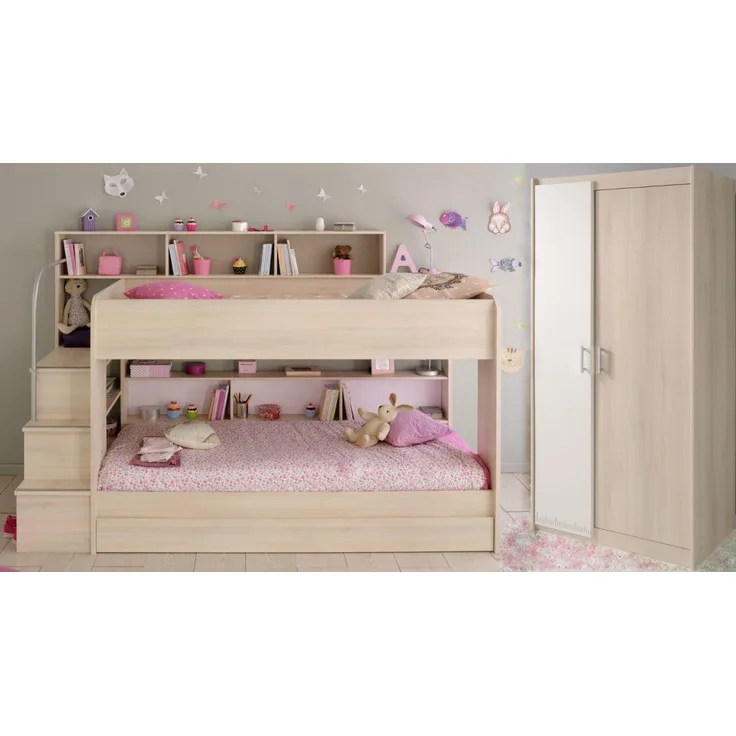 Parisot Bibop 41 Kinderzimmer Bett + Schrank & Schubkasten