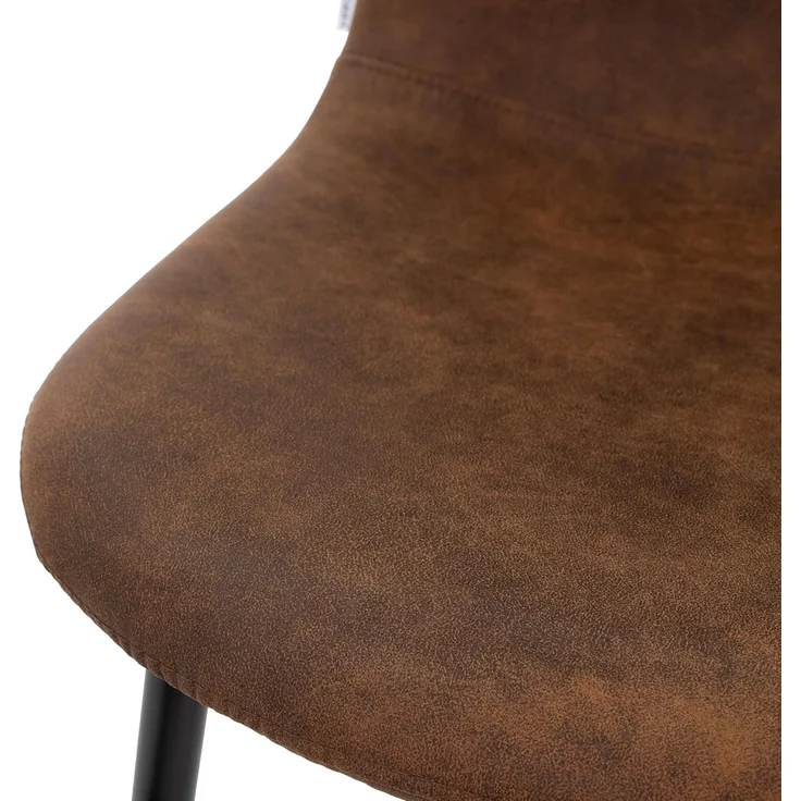 ML-DESIGN Stuhl Esszimmerstuhl mit Rückenlehne, Polsterstuhl mit Metallbeinen (Komplett-Set, 4 St), Wohnzimmerstuhl ergonomisch Braun mit Kunstlederbezug Küchenstuhl – Bild 5