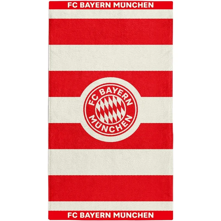 FC Bayern München Badetuch FC Bayern München I Handtuch I Duschtuch I Badetuch I Rot-Weiß, Baumwolle – Bild 1