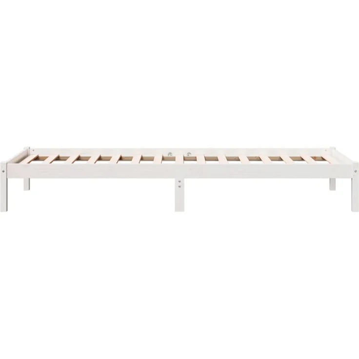 vidaXL Massivholzbett Extra Lang ohne Matratze Weiß 90x220 Kiefernholz 852417 – Bild 5