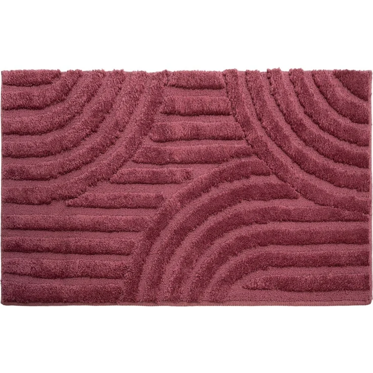 OTTO home Badematte Regona Scandi, Badvorleger, Badezimmer Teppich, Duschvorleger, Höhe 10 mm, rutschhemmend beschichtet, strapazierfähig, Polyester, rechteckig, Badteppich, Uni Farben, Hoch-Tief-Effekt, modernes Muster, Zen – Bild 2