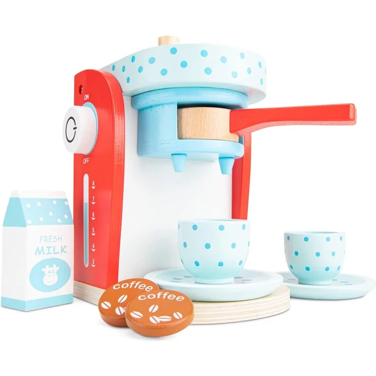 New Classic Toys - 10700 - Kinderrollenspiele - Kaffeemaschine - Mehrfarbig (rot)