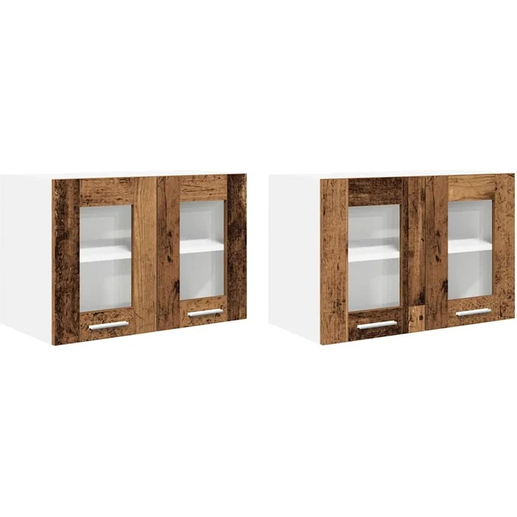 vidaXL Hängeschrank 2 stk. Altholz 60 x 31 x 40 cm Holzwerkstoff 884223 – Bild 2