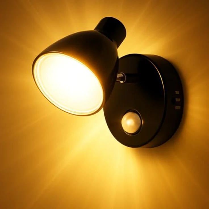 TRANGO LED Nachtlicht, 2635-015 LED Sensor Nachtlicht *MILO* mit Bewegungssensor & Automatikfunktion in Schwarz Sicherheitslicht direkt 230V, Steckdose Lampe, Wandlampe, Orientierungslicht, Nachtlampe, Steckdosenlicht – Bild 4