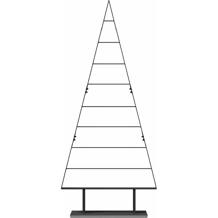 vidaXL Metall Weihnachtsbaum mit Ständer Schwarz 180 cm Stahl 42019173 – Bild 5