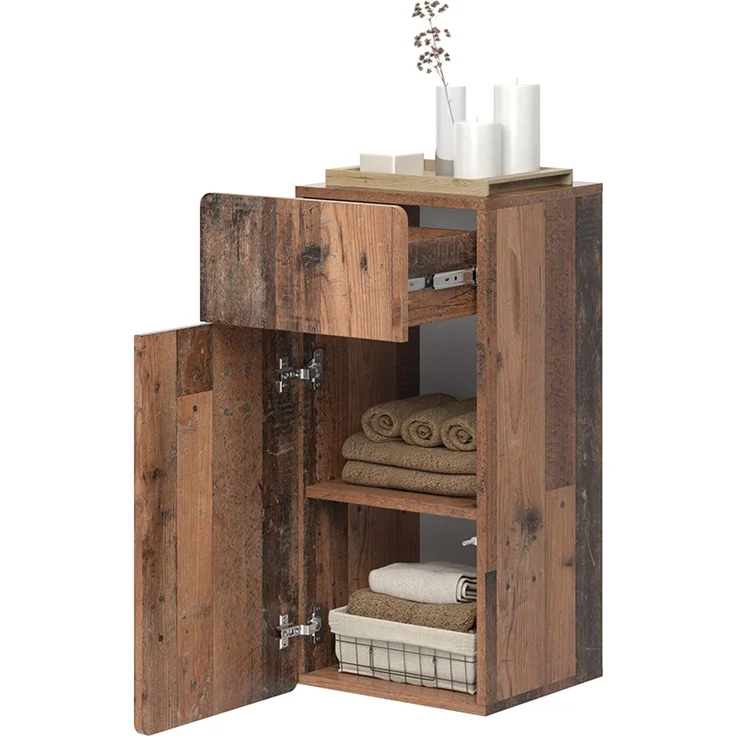 Midischrank Izan Oldstyle 36.6 x 76.6 cm mit Schublade und Tür Vicco – Bild 6