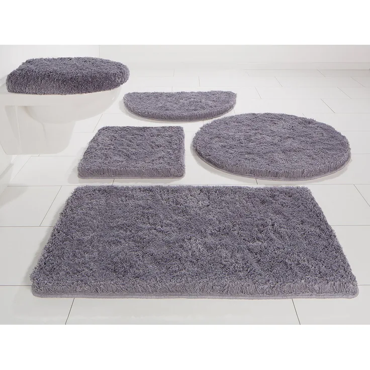 Möve Badematte Superwuschel, Badvorleger, Badezimmer Teppich, Höhe 40 mm, rutschhemmend beschichtet, fußbodenheizungsgeeignet, schnell trocknend, strapazierfähig, Polyester, rund, Mikrofaser-Badematte, Badteppich, rechteckig, rund & als 3-tlg. Set