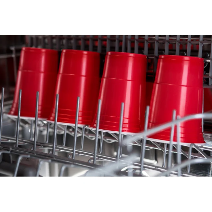 TRESKO Partybecher, 100 Stück, 12 Bälle, Polypropylen rot, 473 ml – Bild 4