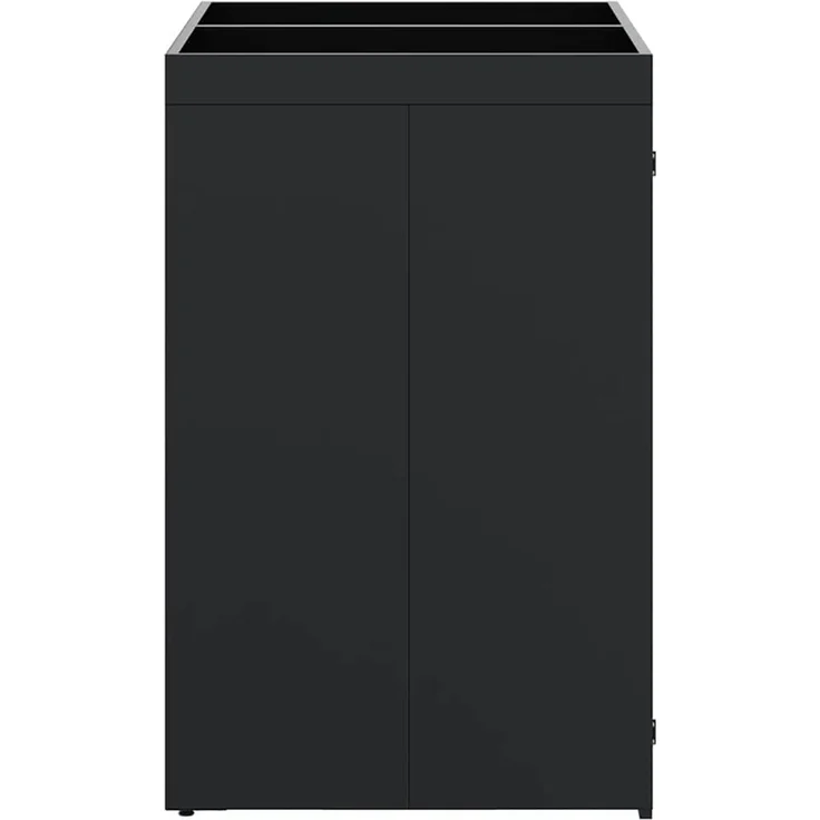 vidaXL Wagenmüllbehälter für 2 Behälter Schwarz 136 x 77,5 x 121,5 cm 3394738 – Bild 8