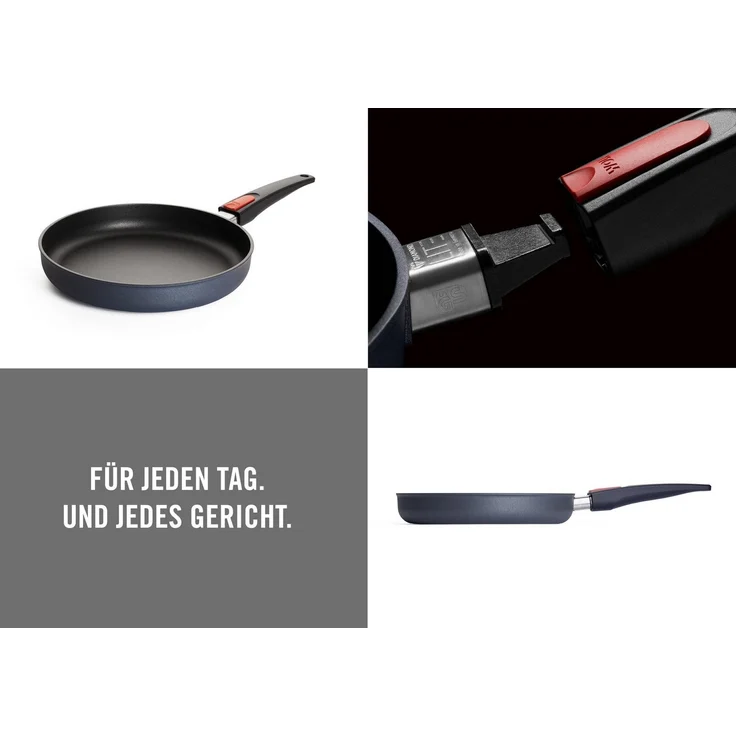 WOLL MADE IN GERMANY Pfannen-Set Diamond Lite mit Spritzschutz, Aluminiumguss (Set, 2-tlg), Abnehmbarer Stiel, Antihaftbeschichtet – Bild 1