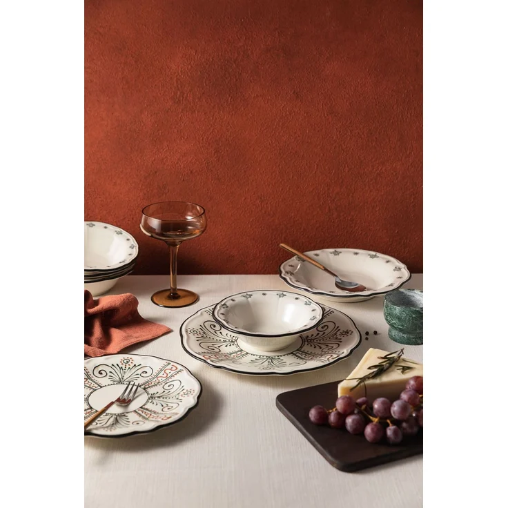 Hermia Concept 'Helen Fulya 24 Ytkm' Tafelservice (24-teilig), Mehrfarbig, 26 x 26 cm – Bild 2