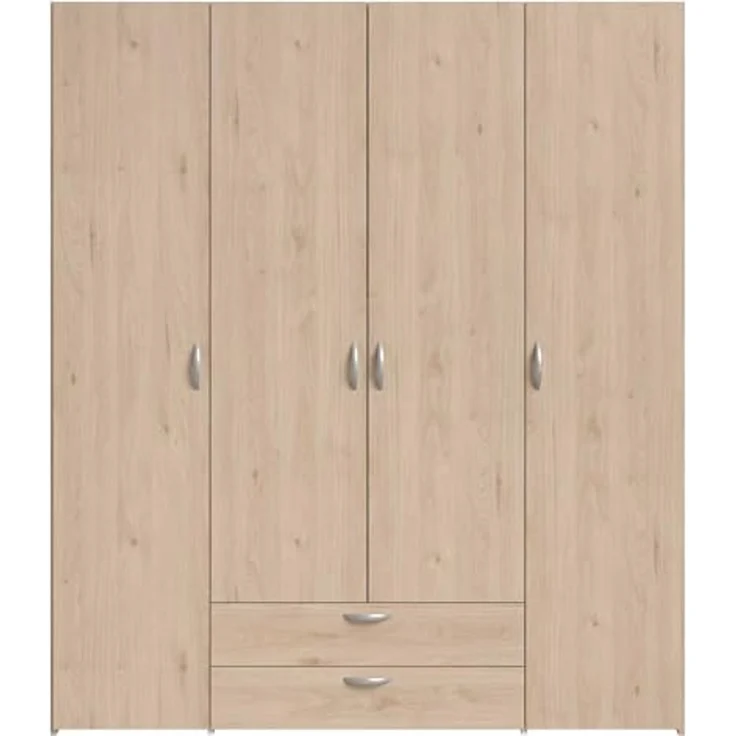 Daily 11 Kleiderschrank 4-türig Holzoptik 160x185x51cm – Bild 5