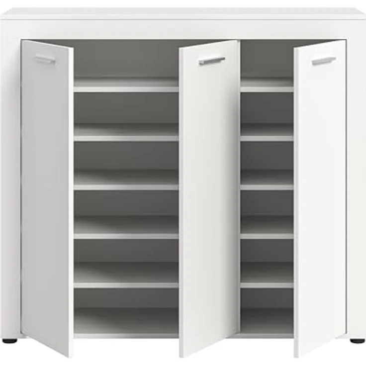 xonox. home Garderobe Jam X8BA9608 Schuhschrank Garderobenschrank Schrank in Weiß Nb. ca. 120 x 108 x 37 cm – Bild 6