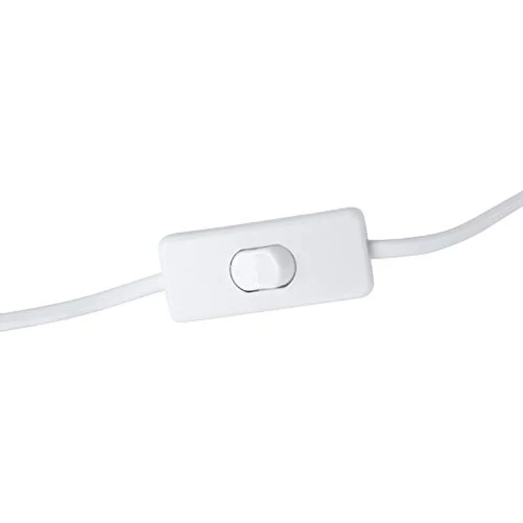 QAZQA Milou Retro-Tischleuchte, Weiß mit Bronze, 38 cm, dimmbar, E14, Metall, geeignet für Wohnzimmer und Schlafzimmer – Bild 8