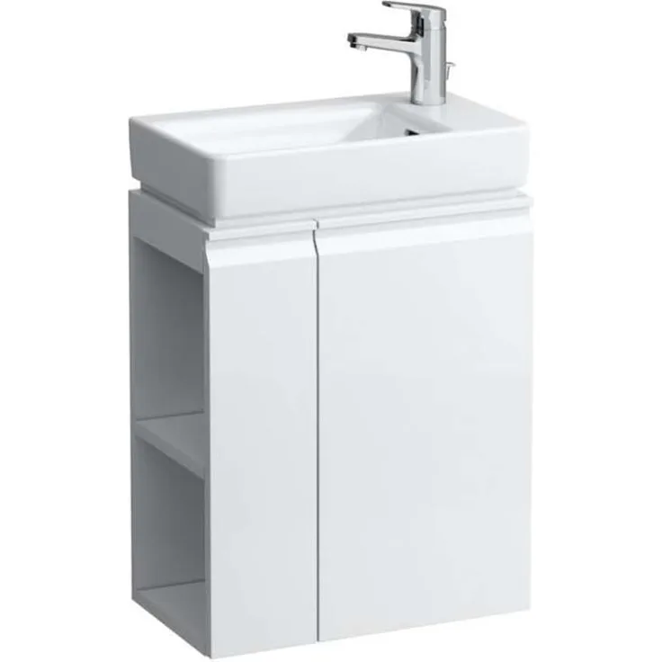 Laufen Pro S Waschtischunterschrank, zu Waschtisch H815954, Seitenablage links, 480 x 275 x 580 mm, H483002095, Farbe: Snow (weiß matt) - H4830020954631