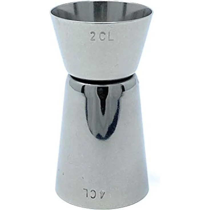Jigger 2cl 4cl Doppelmessbecher 971 Messbecher Cocktail 20 ml 40 ml Edelstahl Barmaß Dosierer Alkohol Zertifikat Bar – Bild 2