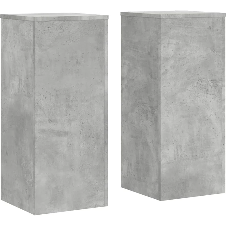 vidaXL Pflanzenständer 2 Stk. Betongrau 30x30x70 cm Holzwerkstoff 852927 – Bild 2