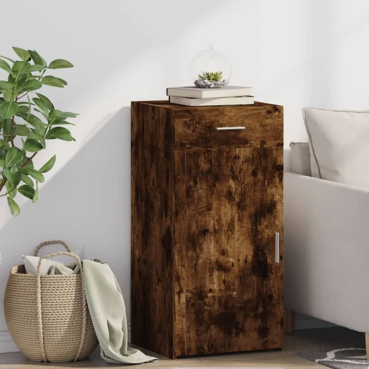 vidaXL Sideboard Räuchereiche 45x42,5x93 cm Holzwerkstoff 846289 – Bild 1