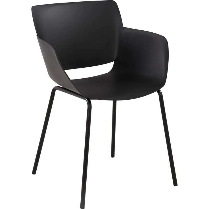 CLP Sitzgruppe Velvena Set Tisch Velva Stühle Alpena wetterfest und UV-beständig - Farbe:schwarz;Set-Inhalt:4 Stühle – Bild 7