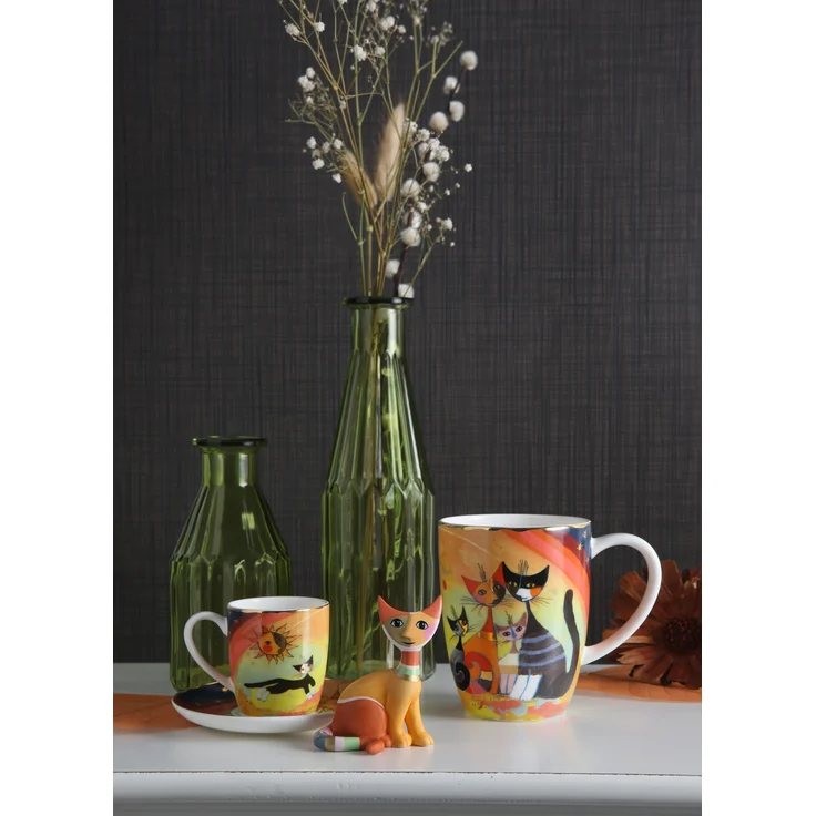 Goebel Tasse Herbstkatzen 9x11x12.5 cm, Porzellan, Spülmaschinengeeignet, Mikrowellengeeignet – Bild 2