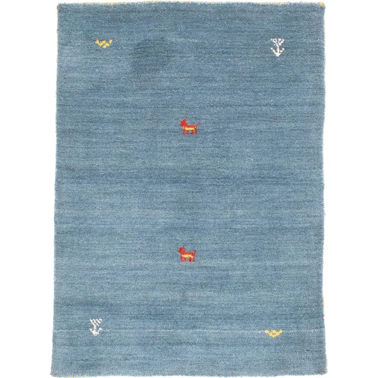 Gabbeh Teppich - Indus »Agra« 160 x 90 cm - hellblau – Bild 1