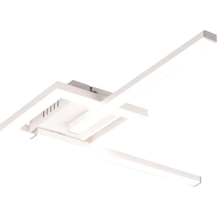 LED Deckenleuchte, Metall, weiß, matt, L 54 cm – Bild 7