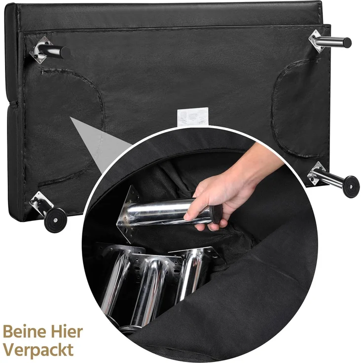 Yaheetech Schlafsofa für max. 3 Personen Gästebett Couch Sofa mit Schlaffunktion Tagesbett Bettsofa Schlafcouch Sofabett Polstersofa bis 350 kg belastbar Elfenbeinen – Bild 8