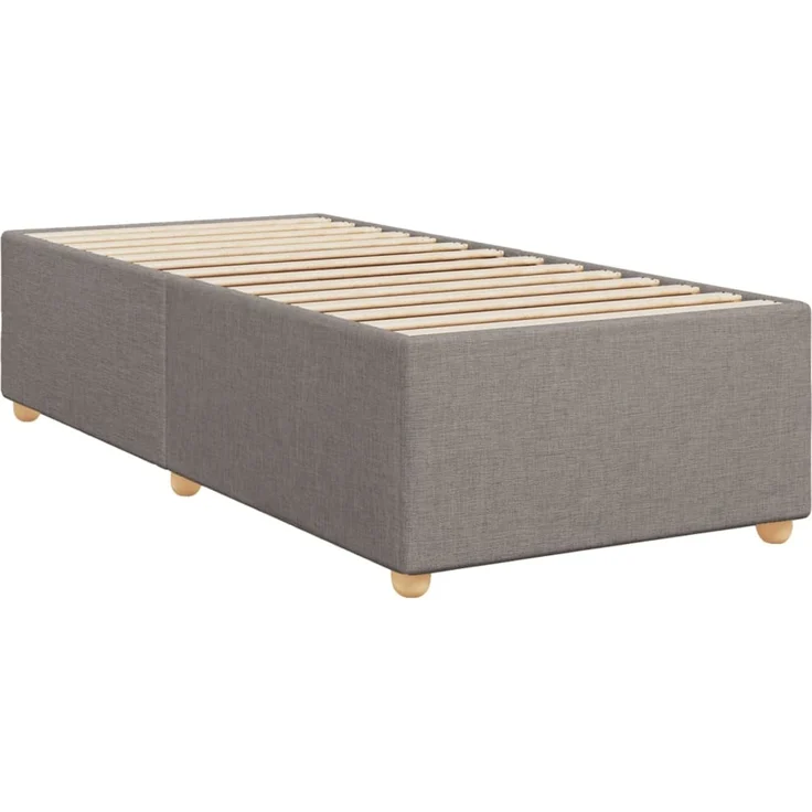 vidaXL Boxspringbett mit Matratze Taupe 90x200 cm Stoff 3288881 – Bild 9