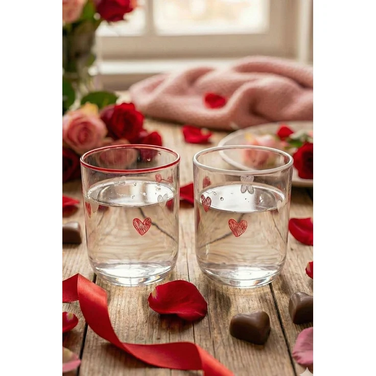 Hermia Concept 'Forever Us - Transparent' Gläser-Set (2-teilig), Transparent, 7,8 x 7,8 x 9,8 cm, 350 ml – Bild 1
