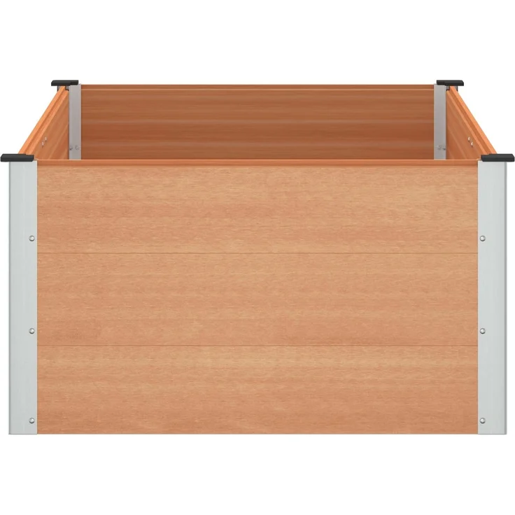 vidaXL Hochbeet Braun 150 x 100 x 54 cm WPC und Aluminium 42039002 – Bild 4