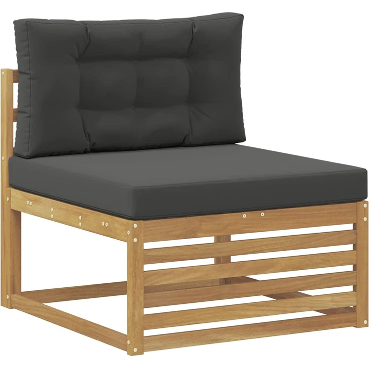 vidaXL Outdoor-Sofagarnitur 9 Stk. Weiß und Anthrazit Polyester 3390252 – Bild 4