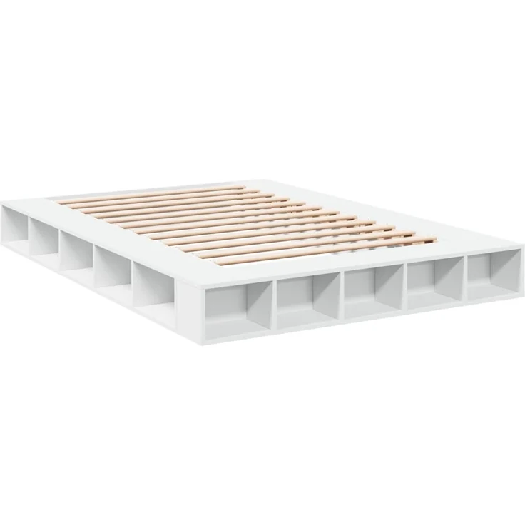 vidaXL Bettgestell Weiß 160x200 cm Holzwerkstoff 3280461 – Bild 3