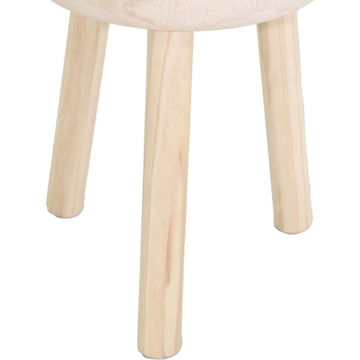 Spetebo Blumenhocker aus Holz mit 3 Beinen - rund naturbelassen (Größe wählbar, 1 St, Ø 30 cm / Ø 35 cm), stabiler Stand auf 3 Beinen – Bild 3