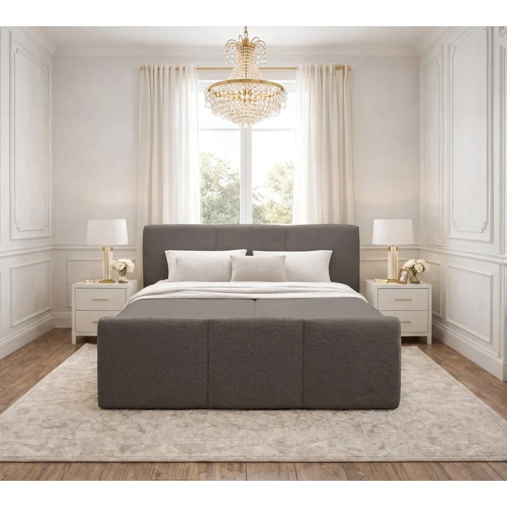 AX LIVING Boxspringbett 160x200 Braun Ankarra Bett mit Stauraum – Bild 2